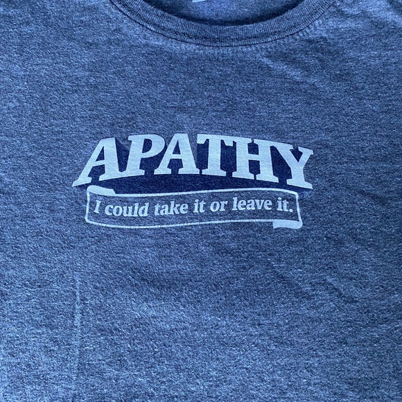 Apathy Original Mental Floss T-Shirt | Shirt for puns lovers - Picture 1 of 3